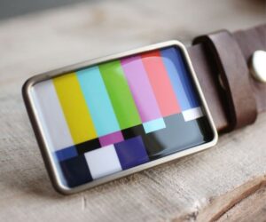 Adásszünet szögletes övcsat - Övcsatbolt