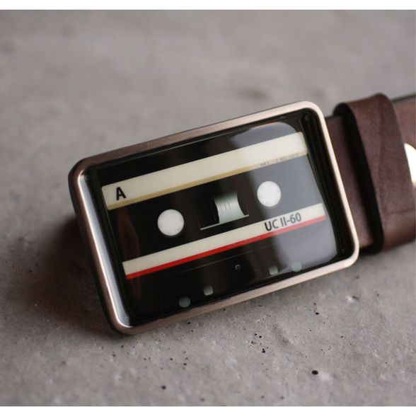 Kazetta szögletes övcsat (retro fekete) - Image 2
