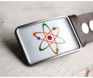 Atom szögletes övcsat (fehér)