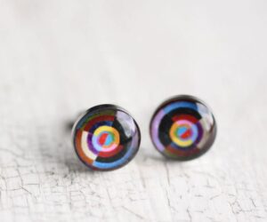 Delaunay nemesacél pötty fülbevalók - Övcsatbolt