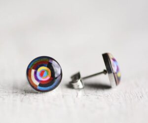 Delaunay nemesacél pötty fülbevalók - Övcsatbolt