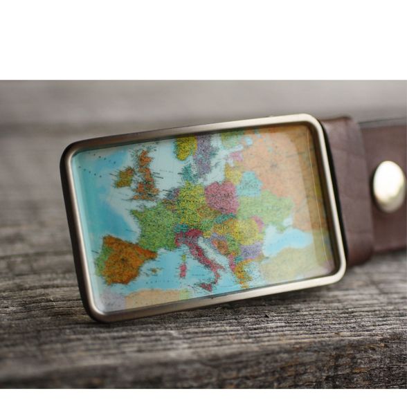 Európa térkép övcsat (szögletes) - Image 2