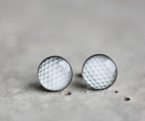 Golflabda nemesacél fülbevalók - Övcsatbolt