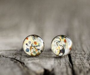 Kandinsky nemesacél pötty fülbevalók - Övcsatbolt