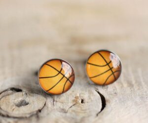 Kosárlabda nemesacél fülbevaló - Övcsatbolt