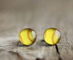 Softball nemesacél pötty fülbevalók