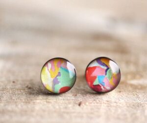 Delaunay nemesacél pötty fülbevalók - Övcsatbolt