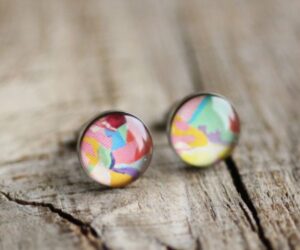 Delaunay nemesacél pötty fülbevalók - Övcsatbolt