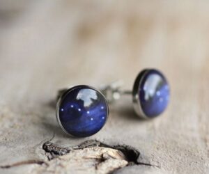 Göncölszekér nemesacél pötty fülbevalók - Övcsatbolt