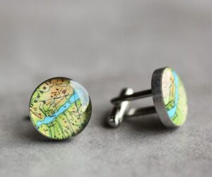 Balaton nemesacél mandzsettagombok - Övcsatbolt