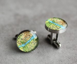 Balaton nemesacél mandzsettagombok - Övcsatbolt